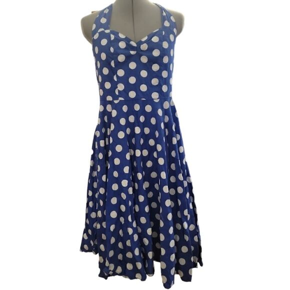 Hell Bunny Blue Mariam Dress - Picture 4 of 7